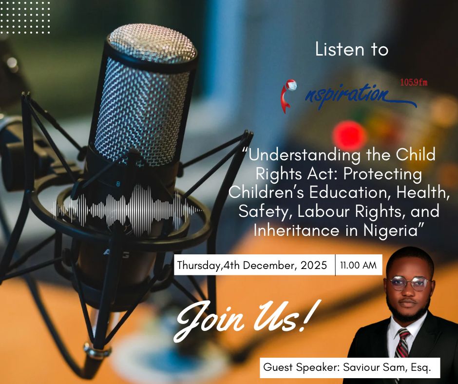 Promotional graphic for the Child Rights Act awareness initiative by the NBA Uyo Human Rights Committee